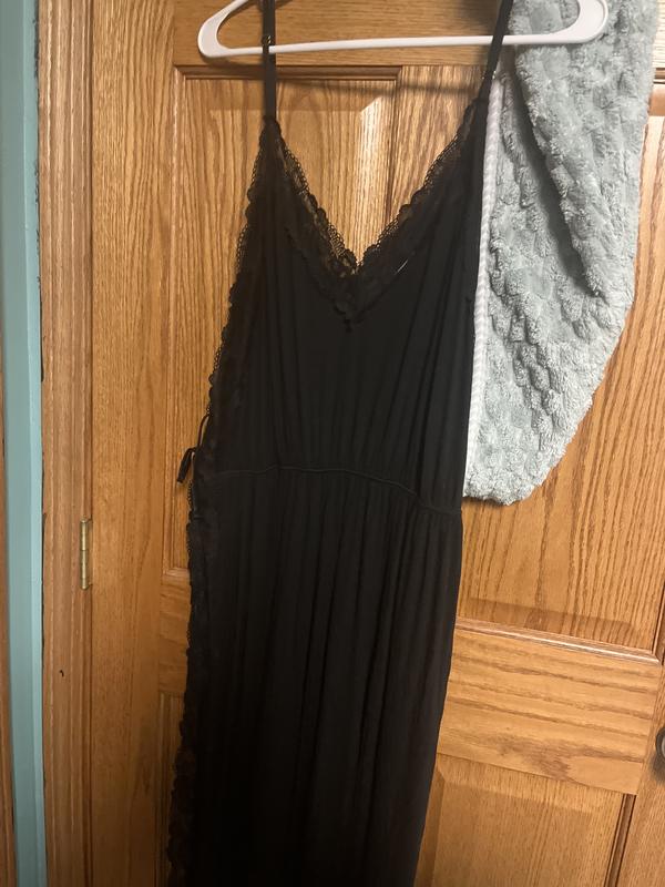 Buy SoSoft Modal Ribbed Lace-Trim Long Slip Dress, Black - Order Slips  online - Victoria's Secret US