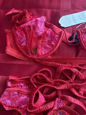 Matching Sets & Garters  Camila Strappy Underwire Bra Pink