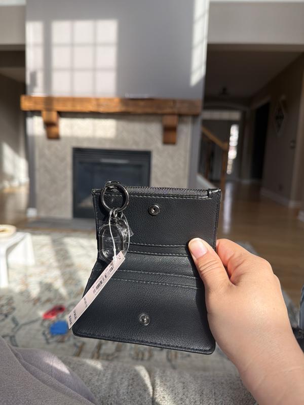 Buy Foldover Card Case Keychain, Black Debossed - Order Small ...