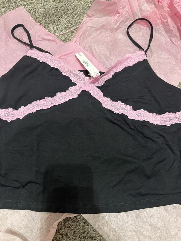 Buy 24/7 Lounge Modal Lace-Trim Cami, Varsity Blue - Order Pajama