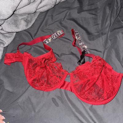NWT Victoria’s Secret’s 42G Lipstick Fabulous Full Cup Floral Embroidery Bra