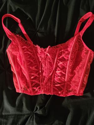 Pink lace unlined corset - Gem