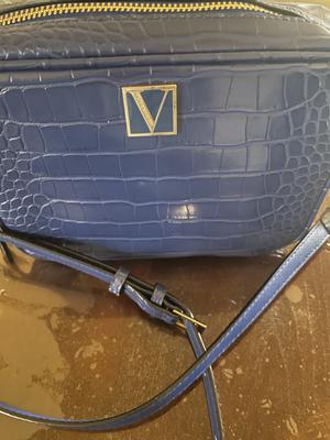 Victoria's Secret silver Crossbody Purse with Zipper 