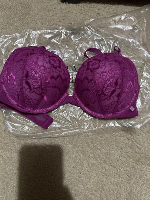 Floral Dream Lace Push Up Bra Magenta 32D by Perry Ellis