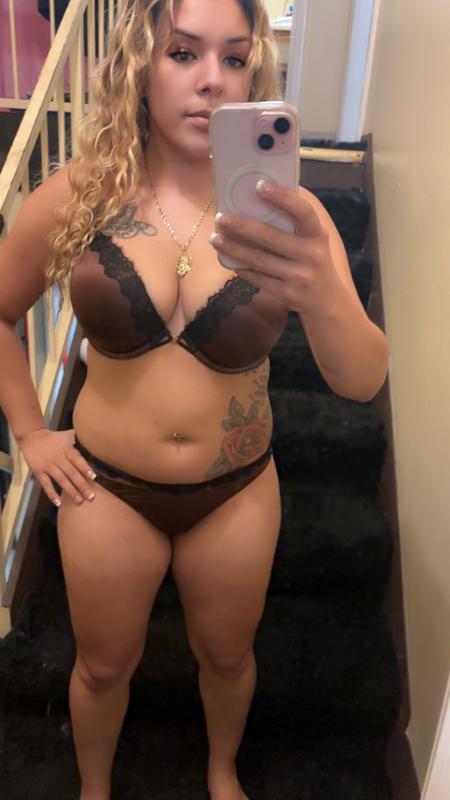 Rose Lace High-Leg Thong Panty