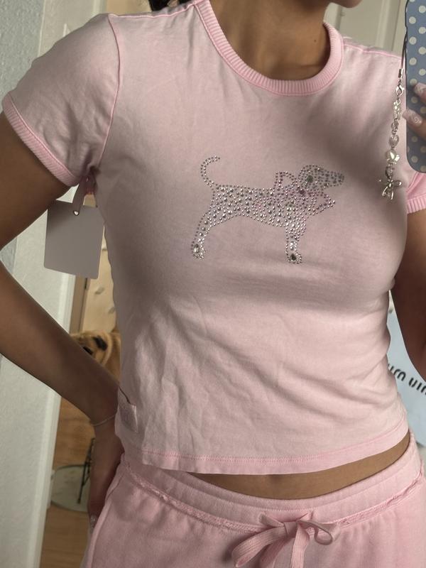 Buy PINK x LoveShackFancy Retro Cotton Tee, Pink Lollipop - Order