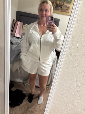 Lisa's photo of the Lightweight Lounge Full-Zip Hoodie. Photo 2 of 2. Review Image shared by Lisa