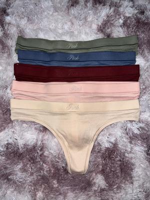 Buy 5-Pack Cotton Tea-Dye Thong Panties - Order Panties online 5000007667 - PINK  US
