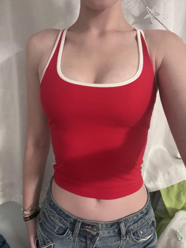 All-Day Cotton Square-Neck Bra Tank