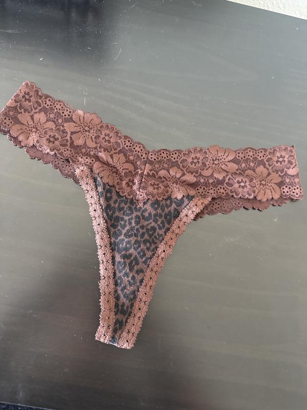 Wink Lace-Trim Thong Panty