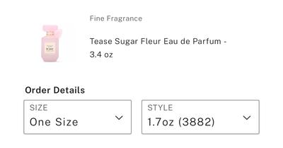 Kimberly's photo of the Tease Sugar Fleur Eau de Parfum - 3,40 oz. Photo 1 of 1. Bild-Bewertung geteilt von Kimberly
