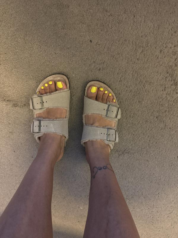 Kenya's photo of the Arizona Shearling Suede Sandals. Photo 1 of 1