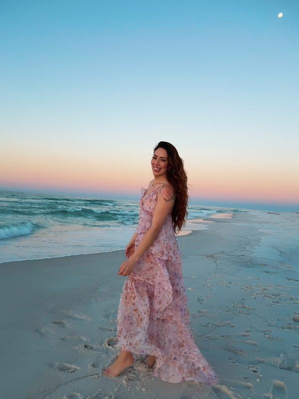 festival rose dress victoria secret Vintage Victoria Secret Pink Floral Burnout Slip Dress