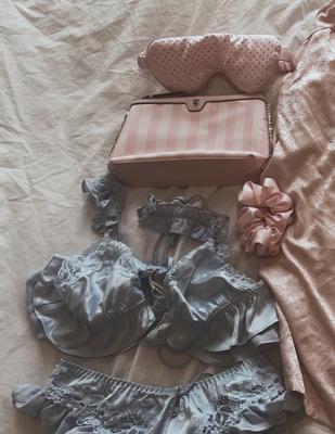 Buy Butterfly Lace Ruffle Bralette, Blue - Order Bralettes