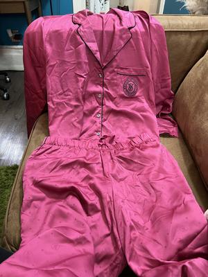 Glazed Satin Long Pajama Set