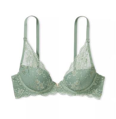  Deep V Bras Sexy Thin lace Cup Surface Ultra Thin Lining  Breathable New Perspective Bra Embroidery Floral Bralette Plus Size (Size :  38D, Color : Light Purple) : Clothing, Shoes & Jewelry