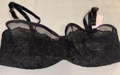 Buy Victoria's Secret Black Strapless Lace Balcony Minimiser Bra