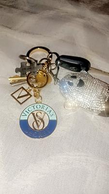 NEW Victoria's Secret Dark Blue Micro Bag Keychain Charm