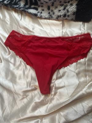 VICTORIA'S SECRET PINK Red Plaid No Show Thong Panty S M L XL XXL