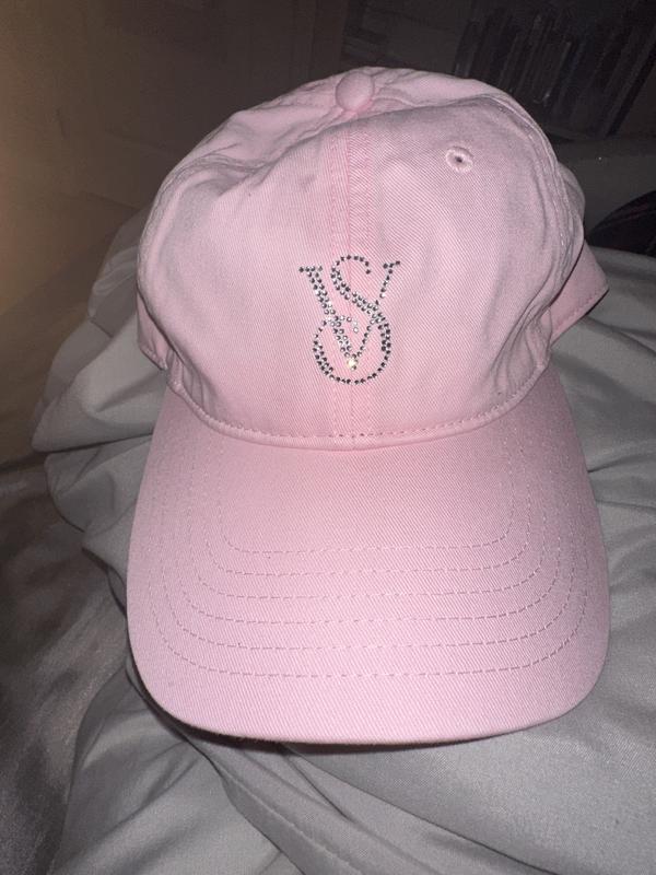 Cappellino Baseball Victoria's Secret Pink, Colore Bianco, 100% Cotone, Taglia Unica, Nuovo Con Etichette