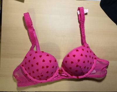 BetterMe Push-Up Bra with Sexy Crossover at the Back in Pink