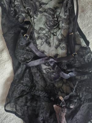 国内発送★VS★Sexy♡ローズレース ハイネック テディ ローズ レース ハイネック テディ, ブラックを購入する