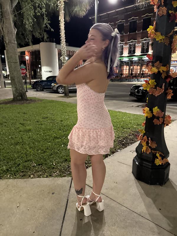 pink x loveshackfancy strapless lace mini dress PINK x LoveShackFancy Strapless Lace Mini Dress by Victoria's Secret