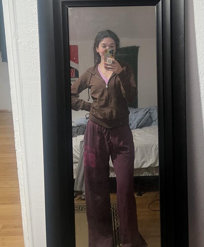 Ivy Fleece Wide-Leg Split-Hem Sweatpants