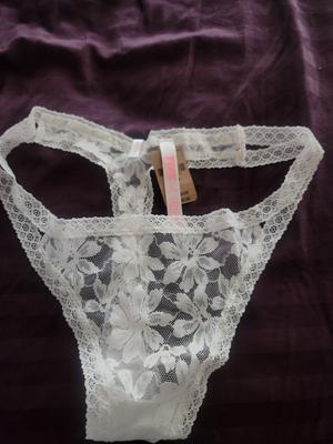 Lacy Line Sexy Geo Lace Strappy Thong Panties with  