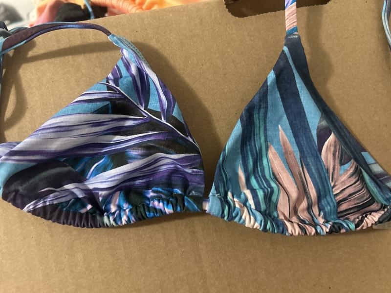 Buy Diamanté Tiny Triangle Bikini Top, Fantasia Blue Shine - Order