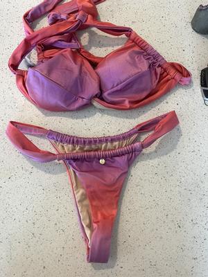 Victoria's Secret Shine Strap Sexy Tee Push-Up Bikini Top Wild Strawberry  32B 