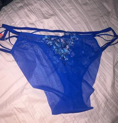 NWT VICTORIA'S SECRET PINK BLACK BLUE GREEN BUTTERFLY LACE STRAPPY