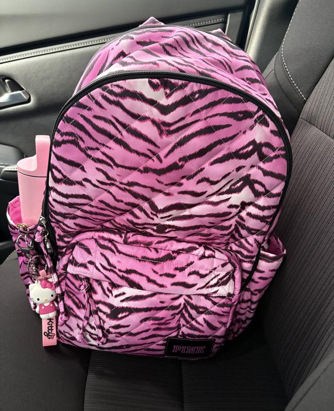 Buy Puffer Quilted Backpack 21.5 Liters, Navy Floral - Order  display picture 3