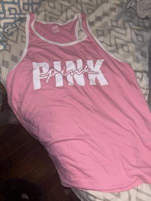 Victoria's Secret Pink Knit Racerback Perfect Tank Top, Women's Tank Top,  Pure Black, XS at  Women's Clothing store