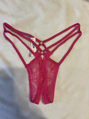 Buy Eyelet Lace-Up Thong Panty - Order Panties online 1121891300 -  Victoria's Secret US