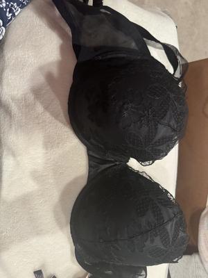 Victorias Secret Nwt Very Sexy Strappy Embroidered Open Cup Balconette  Black Bra - Morris