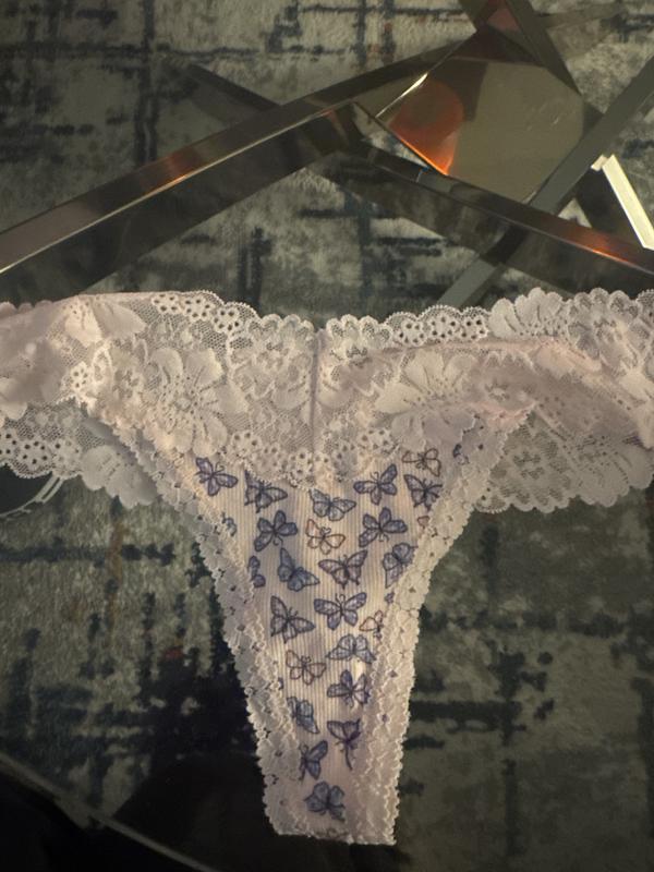 Wink Lace-Trim Thong Panty
