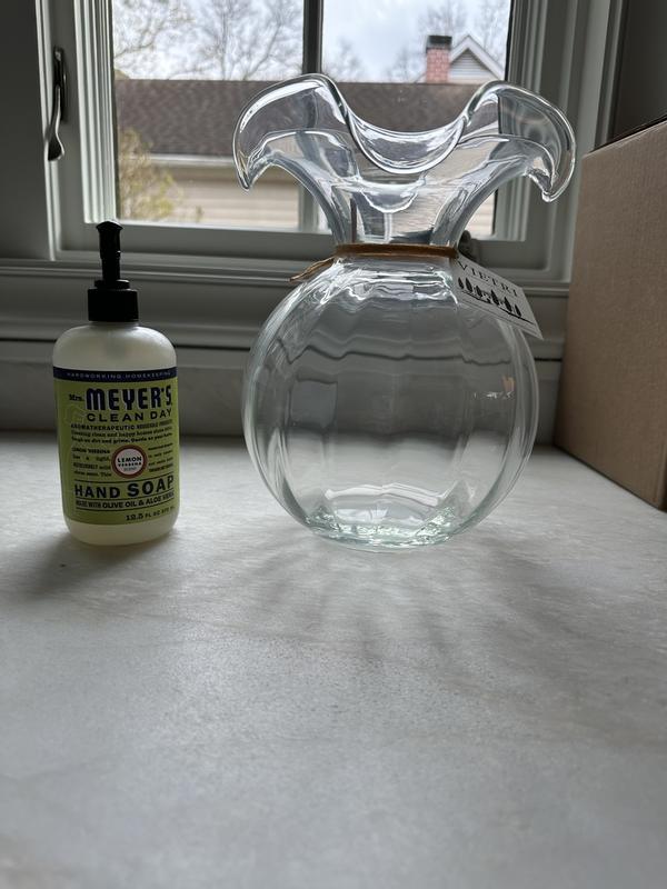 Vietri Hibiscus Glass Bud Vase - Green