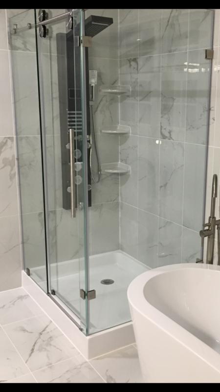 Vigo Luca Adjustable Frameless Sliding Shower Door Sliding Shower Doors Shower Doors Shower