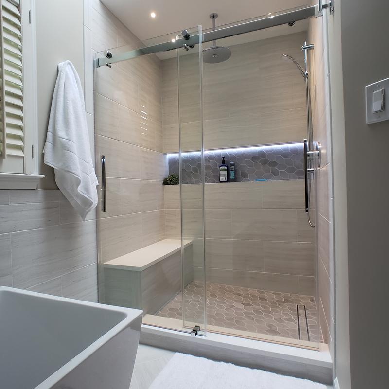 Replace Sliding Shower Door With Frameless Trabahomes