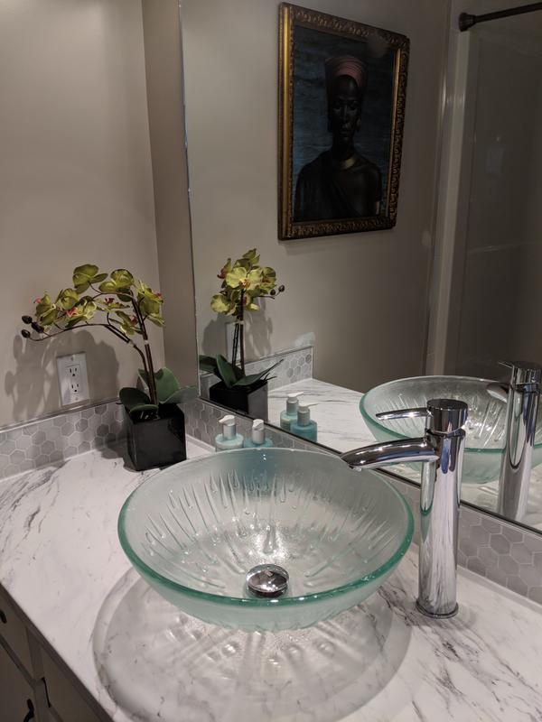 VIGO COPPER SHIELD GLASS VESSEL BATHROOM SINK