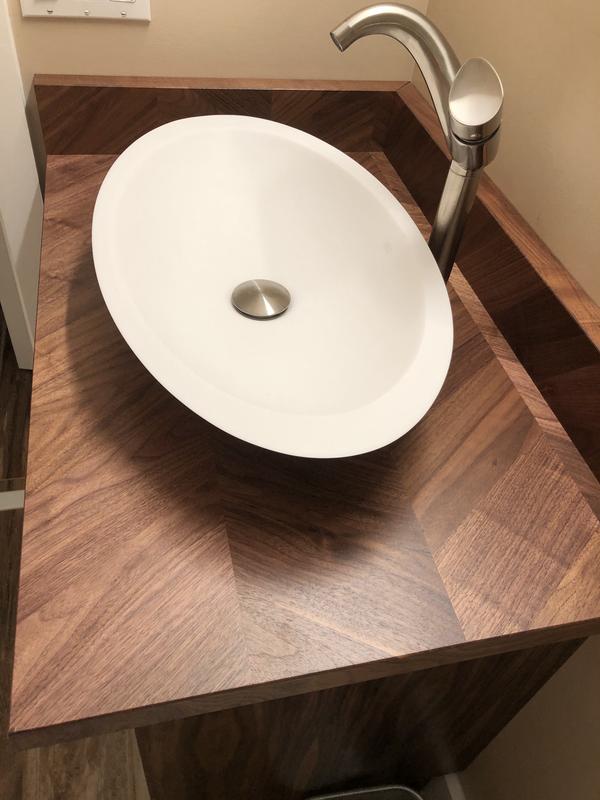 Vigo VGT1241 Wisteria Matte Stone Vessel Bathroom Sink with Linus Vessel Faucet in Antique Rubbed Bronze