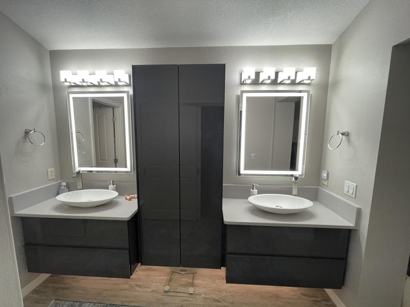 New master bath vanity area.