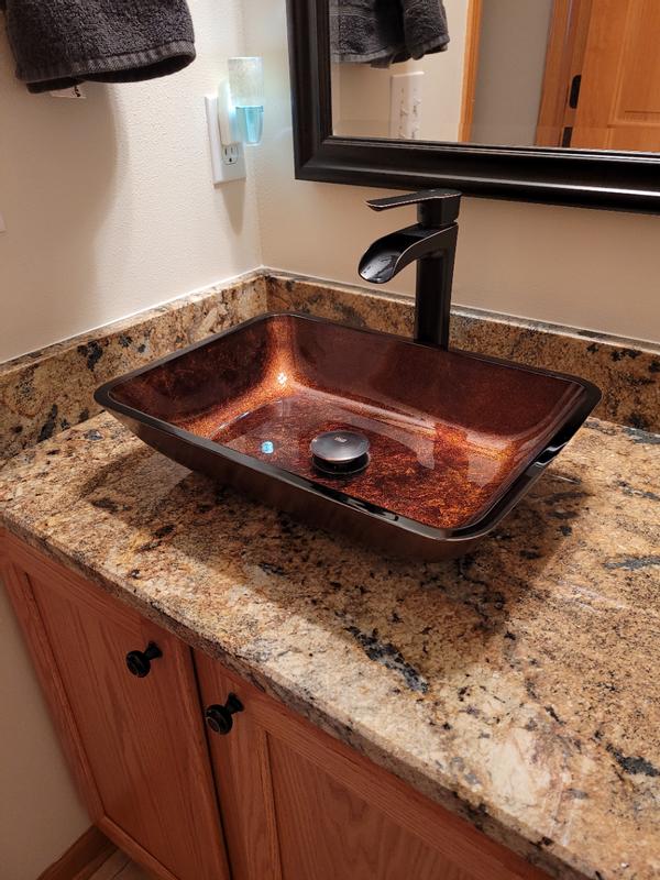 Red and Brown Fusion sink