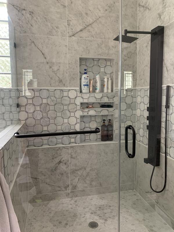 Mateo 59.5 in. 6-Jet High Pressure Shower Panel System with Rainhead Fixed Handheld Dual Shower in Stainless Steel