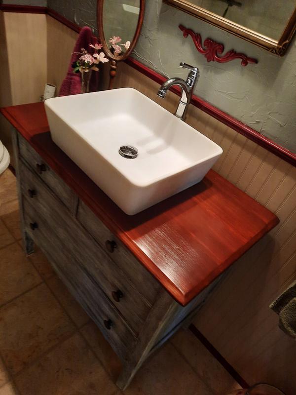 Vigo sink with repurposed dresser