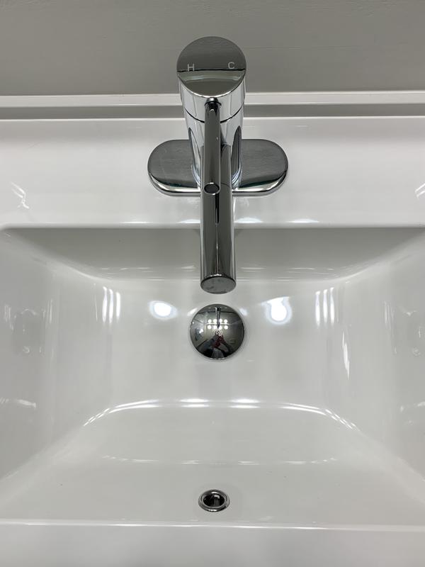 We also installed Vigo pop up drain.