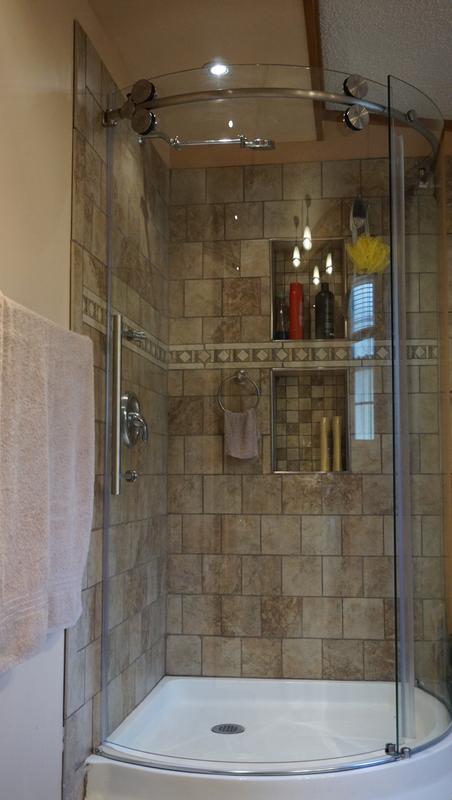 Vigo Sanibel Frameless Round Sliding Door Shower Enclosure With