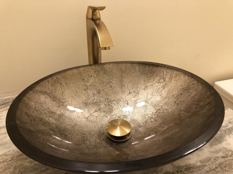Begonia Matte Stone Vessel Bathroom Sink in White with Linus Vessel Faucet in Antique Rubbed Bronze Begonia Matte Stone Vessel Bathroom Sink in White with Linus Vessel Faucet in Antique Rubbed Bronze