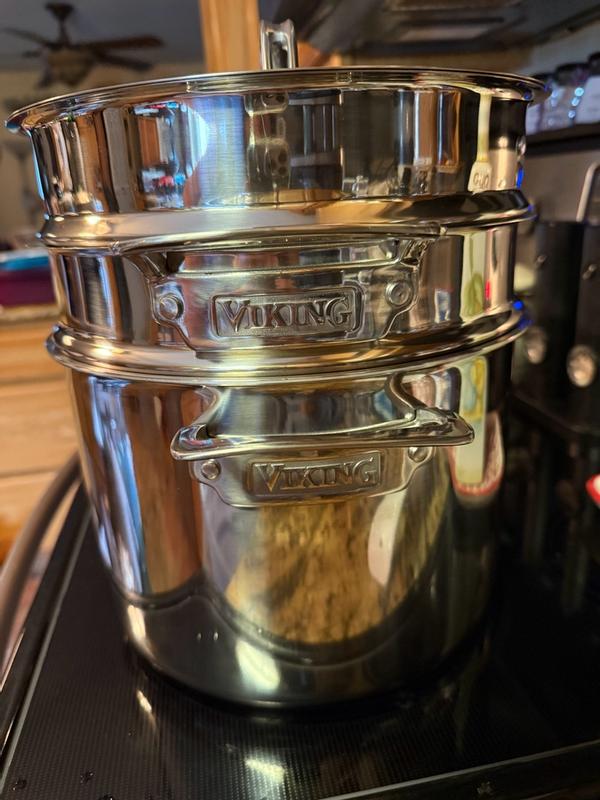 Viking 3-Ply Stainless Steel 8 Qt Multipot 4-Piece Set with Metal Lid